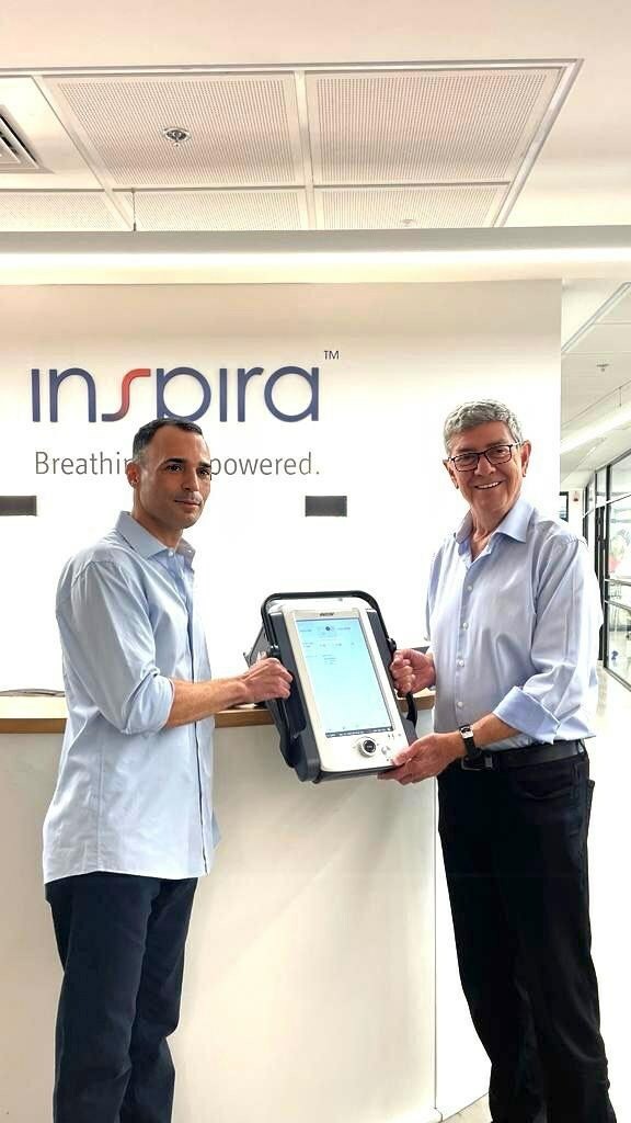 Dagi Ben-Noon, CEO of Inspira Technologies and Prof. Benad Goldwasser, MD, Chairman of the Board of Directors. Photo Credit: PR